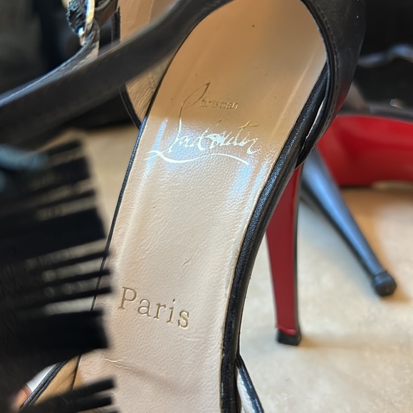 Black Fringe CL Stiletos - Picture 10 of 10